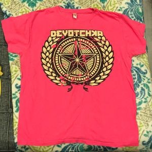 Devotchka band T-shirt pink women’s size large